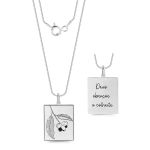 Colar Deus Abençoe a Colheita Dupla Face em Prata 925