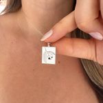 Colar Deus Abençoe a Colheita Dupla Face em Prata 925