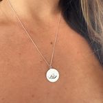 Colar Medalha Flor de Café em Prata 925