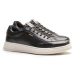 Sapatenis Casual Sola-alta Calprado Preto Couro