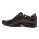 SAPATO SOCIAL ANTI-STRESS MASCULINO PRETO EM COURO LEGÍTIMO