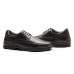 Sapato Social Anti-Stress Masculino Preto em Couro Legítimo