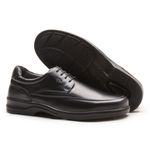 Sapato Social Anti-Stress Masculino Preto em Couro Legítimo