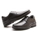 Sapato Social Anti-Stress Masculino Preto em Couro Legítimo
