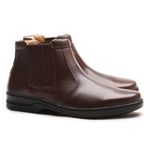 Bota Anti-Stress Masculino Chocolate em Couro Legítimo