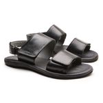 Sandália Masculina Comfort Preto em Couro