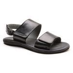 Sandália Masculina Comfort Preto em Couro