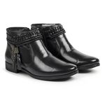 Bota Feminina Kader Woman Couro Preto