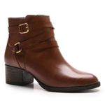 Bota/Coturno Feminina Kader Woman Couro Confort Pinhão