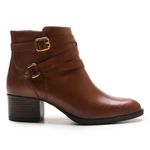 Bota/Coturno Feminina Kader Woman Couro Confort Pinhão