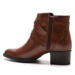 Bota/Coturno Feminina Kader Woman Couro Confort Pinhão