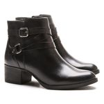 Bota/Coturno Feminina Kader Woman Couro Confort Preto
