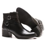 Bota/Coturno Feminina Kader Woman Couro Confort Preto
