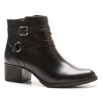 Bota/Coturno Feminina Kader Woman Couro Confort Preto