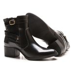 Bota Feminina Coturno Cano Curto Detalhe Fivela