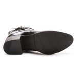 Bota Feminina Coturno Cano Curto Detalhe Fivela