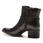 Bota Feminina Coturno Cano Curto Detalhe Fivela