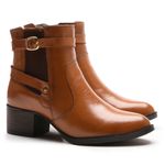 Bota/Coturno Feminina Kader Woman Couro Napa Confort Whisky