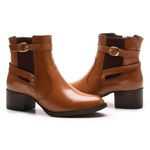 Bota/Coturno Feminina Kader Woman Couro Napa Confort Whisky