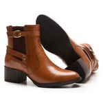 Bota/Coturno Feminina Kader Woman Couro Napa Confort Whisky