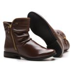 Bota/Coturno Feminina Kader Woman Couro Vegetale Chocolate 