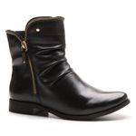 Bota/Coturno Feminina Kader Woman Couro Vegetale Preto 