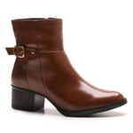 Bota/Coturno Feminina Kader Woman Couro Confort Pinhão