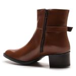 Bota/Coturno Feminina Kader Woman Couro Confort Pinhão