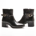 Bota/Coturno Feminina Kader Woman Couro Confort Preto