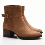 Bota/Coturno Feminina Kader Woman Couro Camurça Taupe