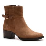 Bota/Coturno Feminina Kader Woman Couro Camurça Taupe