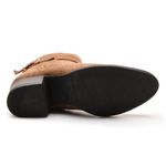Bota/Coturno Feminina Kader Woman Couro Camurça Taupe