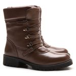 Bota/Coturno Feminina Kader Woman Couro Plume Chocolate