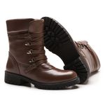 Bota/Coturno Feminina Kader Woman Couro Plume Chocolate