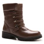 Bota/Coturno Feminina Kader Woman Couro Plume Chocolate