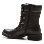Bota/Coturno Feminina Kader Woman Couro Plume Preto