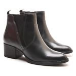 Bota Coturno Feminino Kader Woman Salto Alto com Elástico Preto