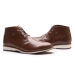 BOTA SOCIAL MASCULINA CHOCOLATE EM COURO