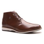 BOTA SOCIAL MASCULINA CHOCOLATE EM COURO