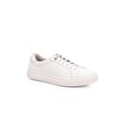 Tênis Feminino Calprado Branco em Couro