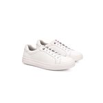 Tênis Feminino Calprado Branco em Couro