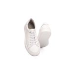 Tênis Feminino Calprado Branco em Couro