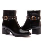 Bota/Coturno Feminina Kader Woman Couro Confort Preto