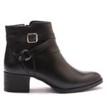 Bota/Coturno Feminina Kader Woman Couro Confort Preto