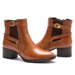 Bota/Coturno Feminina Kader Woman Couro Napa Confort Whisky