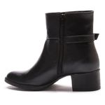 Bota/Coturno Feminina Kader Woman Couro Confort Preto