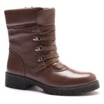 Bota/Coturno Feminina Kader Woman Couro Plume Chocolate