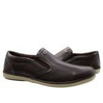 Sapatenis Casual Calprado Couro Café