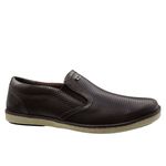 Sapatenis Casual Calprado Couro Café