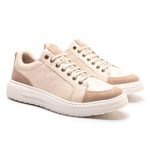 Sapatenis Casual Sola-alta Calprado Off White Couro